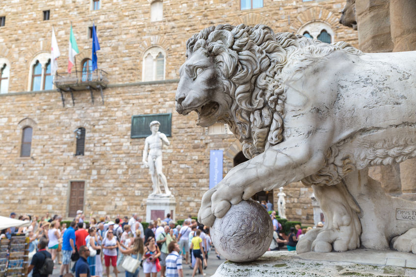 Esculturas que estão na Piazza della Signoria - Florença