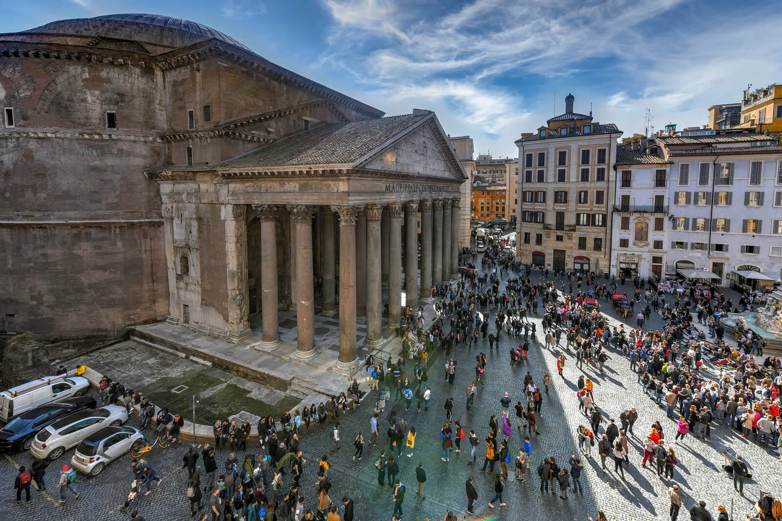 Vista aérea do Pantheon - Roma