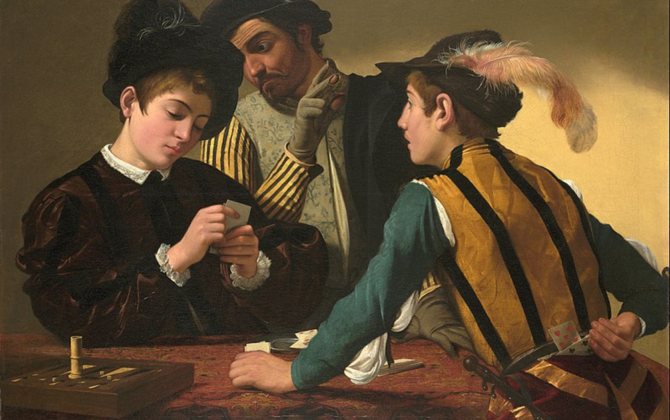 Os Trapaceiros (1594) de Caravaggio
