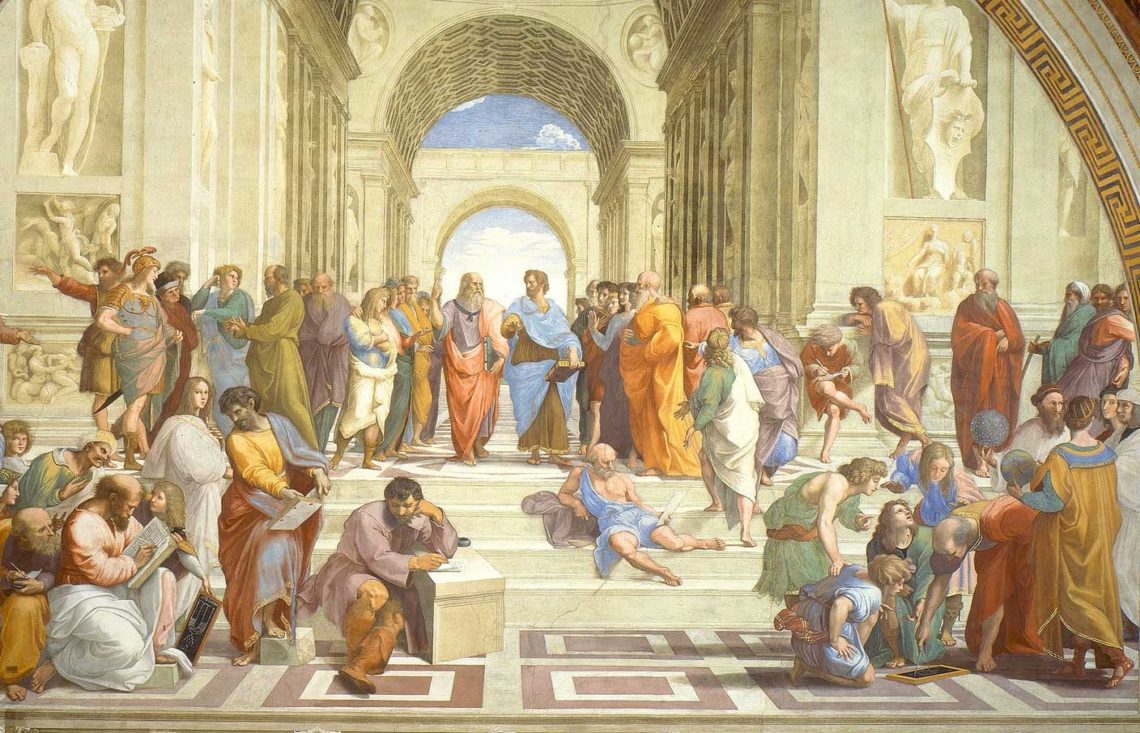 A escola de Atenas de Raffaello Sanzio