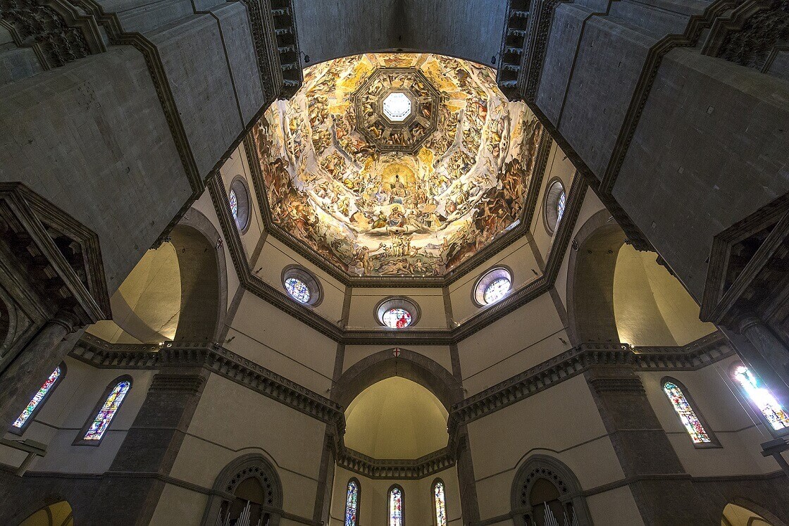 Catedral Santa Maria del Fiore, parte interna da Cúpula de Brunelleschi.