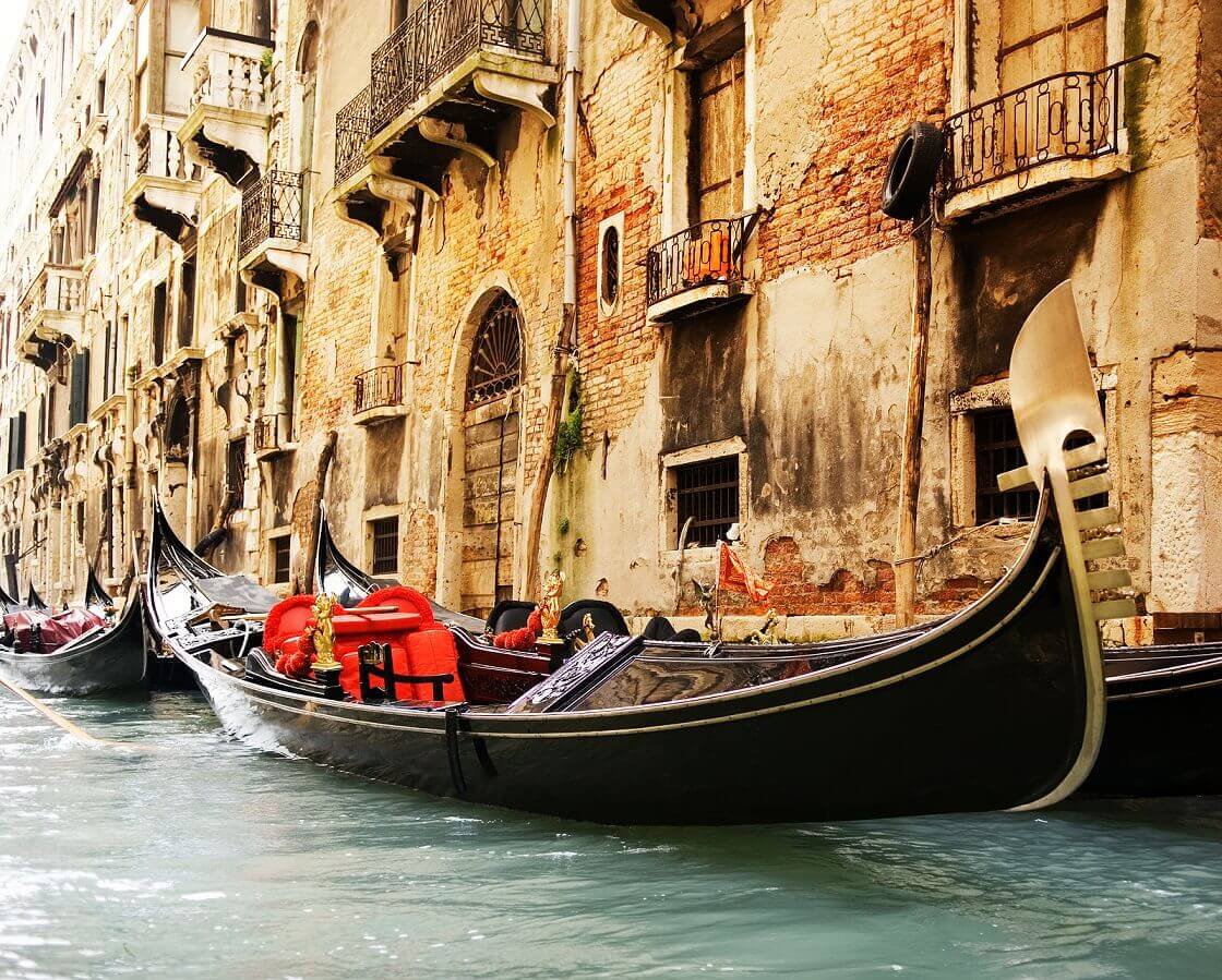 Tradicional gôndola de Veneza.