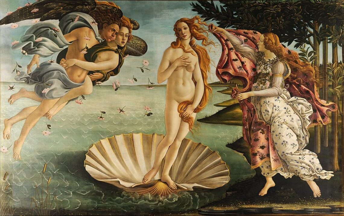 Botticelli – O nascimento de Vênus - Galleria degli Uffizi.