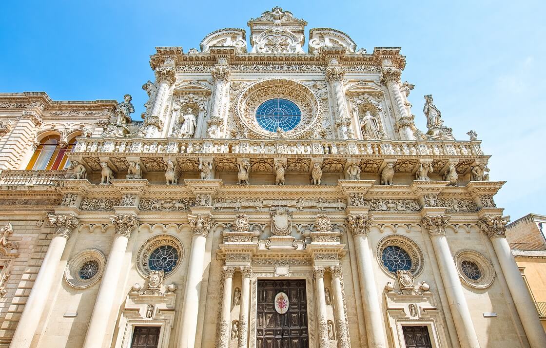 Fachada da Basílica de Santa Croce, Lecce.