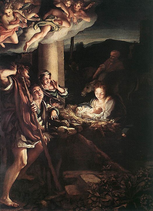 A Adoração dos Pastores, obra-prima do pintor italiano Correggio.