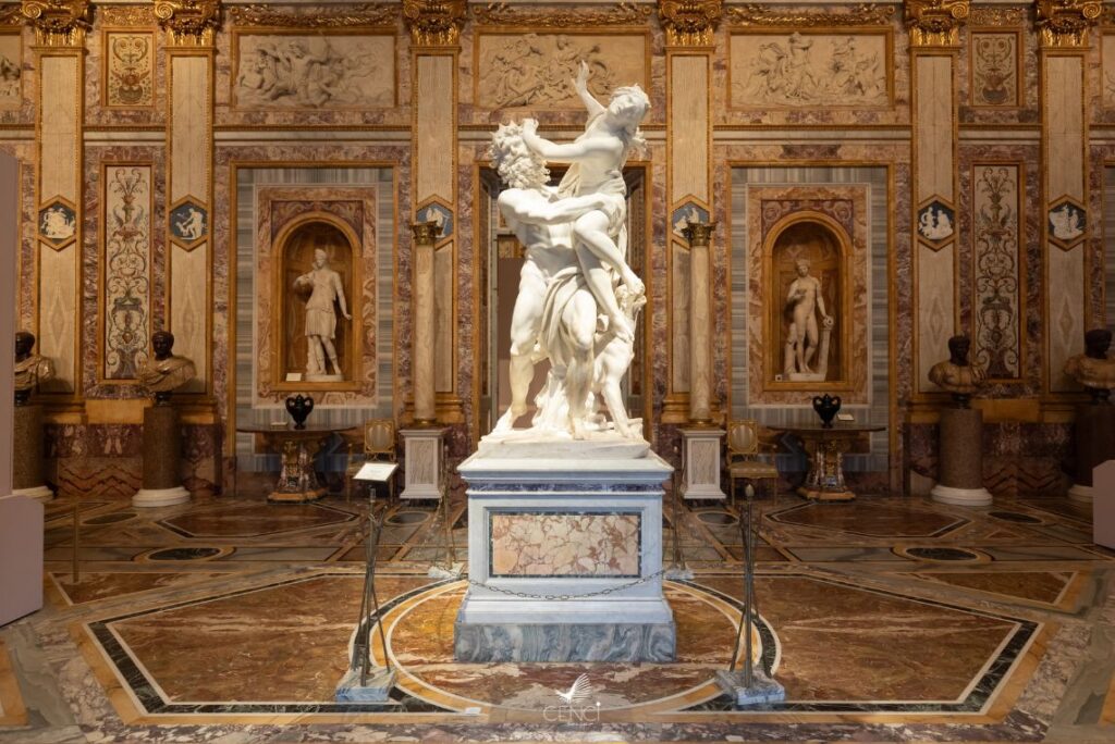 O Rapto de Proserpina, de Gian Lorenzo Bernini - Galeria Borghese, Roma.